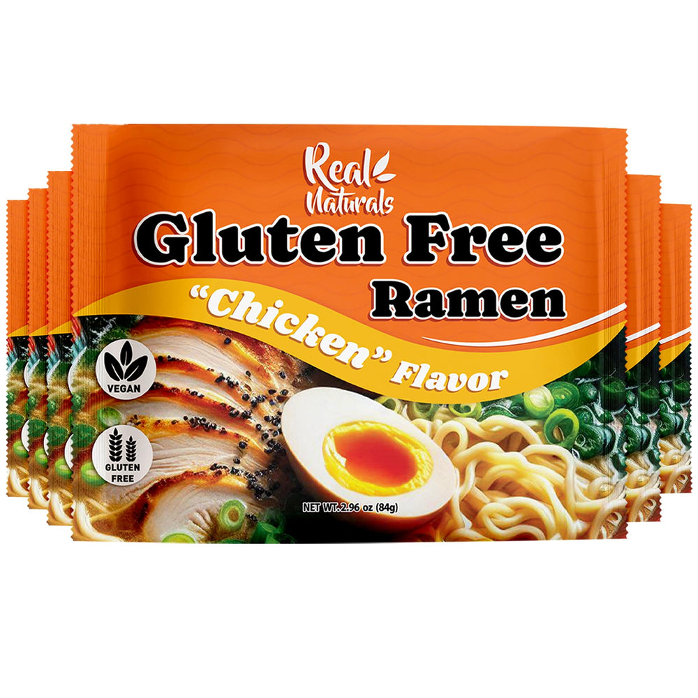 Real Naturals front packaging showing gluten free ramen benefits