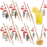 Reallnaive front packaging showing 24 colorful fishing toppers, perfect for parties