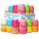 Recess greatest hits front packaging showing mixed flavors and calm branding