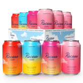 Recess Paradise pack front view showing colorful cans and branding for easy identification and selection