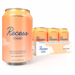 Recess Peach Ginger front view showing can design and calming branding benefit