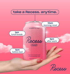 Recess fizz close-up showing bubbly texture for refreshing, light carbonation benefit