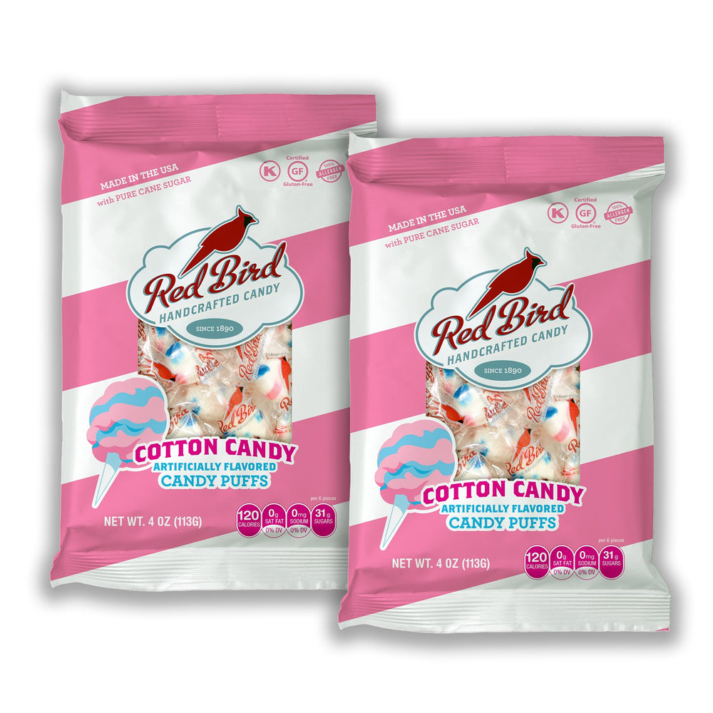 Red Bird front packaging showing two 4 oz bags and brand logo, portable convenience