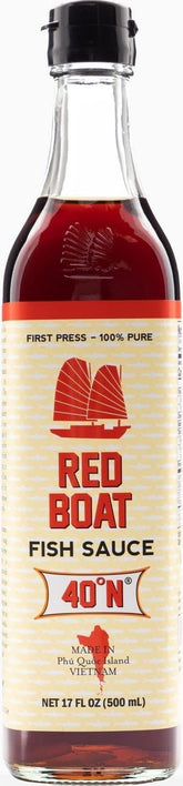 Red Boat front bottle showing brand and premium packaging for confident seasoning