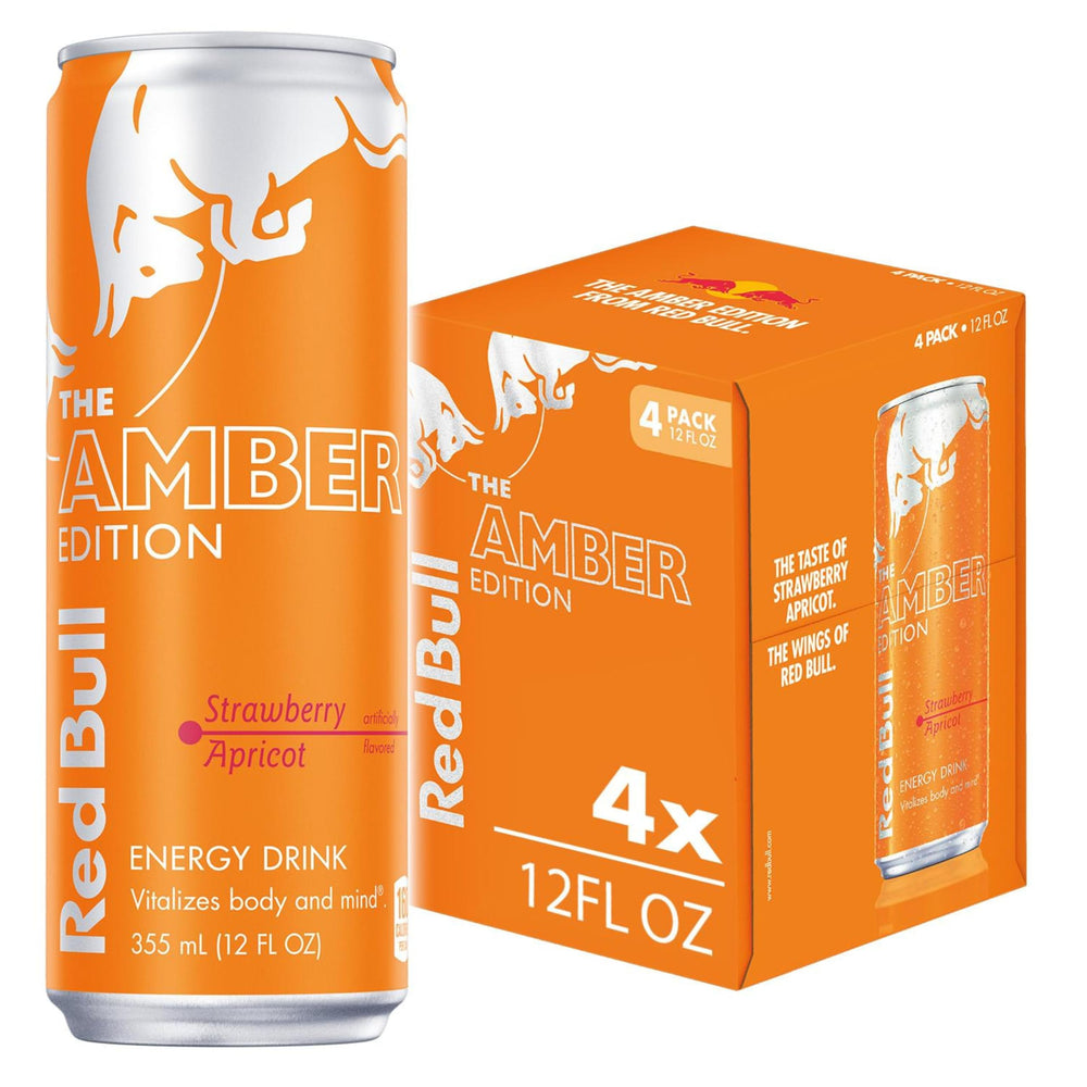 Red Bull Amber Edition front packaging showing flavor and refreshing benefit
