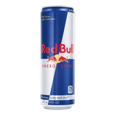 Red Bull front can showing logo and 16 fl oz size, ideal for quick energy