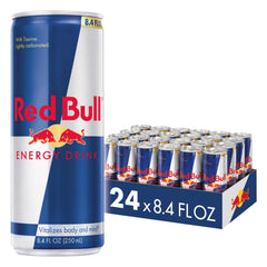 Red Bull front can showing branding and quick energy benefits