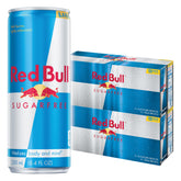 Red Bull Sugarfree front can showing branding and low-calorie benefit