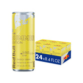 Red Bull Summer Edition front can showing White Peach design and refreshing appeal