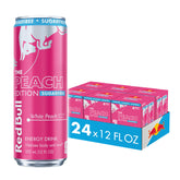Red Bull White Peach front can showing brand and flavor for instant recognition