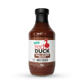 Red Duck front bottle showing label and organic Kansas City style benefit