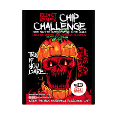Red Hot Reaper front packaging showing single-chip challenge and warning benefit