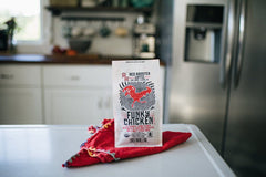 Red Rooster Coffee label detail displaying roast level and tasting notes for informed choice