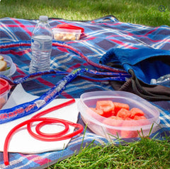 Individually wrapped Red Vines rope emphasizing portable freshness