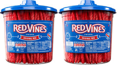 Red Vines jar front packaging showing brand and resealable lid freshness
