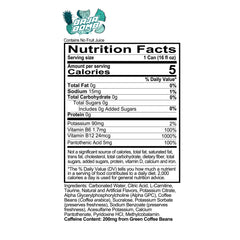 REDCON1 side label highlighting ingredient transparency and clear dosage benefits