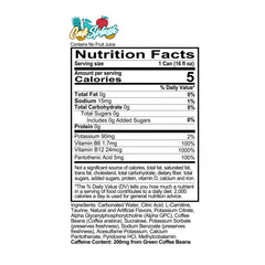 REDCON1 back label view with ingredients and transparent facts