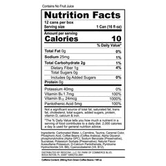 REDCON1 JOLT ingredient label highlighting 200mg caffeine and L‑carnitine