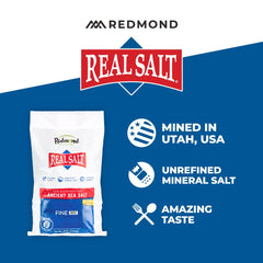 REDMOND bag next to kitchen scale showing 25 lb volume and cost-saving benefit