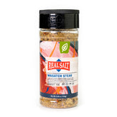 REDMOND front label showing Wasatch Steak seasoning jar and clear ingredient benefits