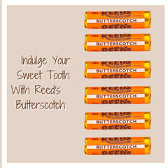 Reed's close-up of butterscotch candy texture highlighting real butter flavor