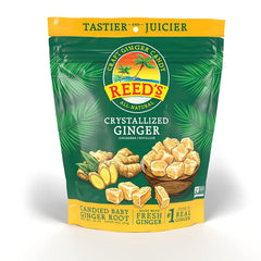 Reed's front packaging showing 16 oz resealable bag and brand clarity