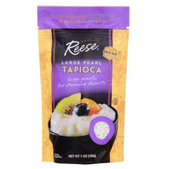 Reese front packaging showing 7 oz bag and clear brand label for pantry convenience