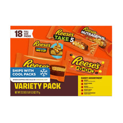 Reese's variety pack front box showing assortment and branding for easy selection