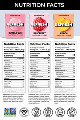 Refresh Gum peach piece texture detail highlighting plant base