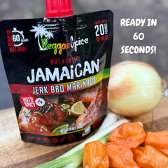 Reggae Spice texture close-up on spoon demonstrating thick clingy marinade