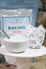 Relative Foods in kitchen baking scene with measuring spoon for portioning