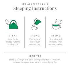 Steaming cup of The Republic of Tea dandelion herbal tea illustrating warm biscuity taste