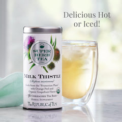 Textured view of roasted milk thistle seeds highlighting natural ingredients from The Republic of Tea