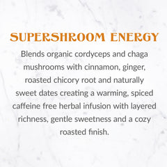 Steeping a cup of The Republic of Tea SuperShroom to reveal rich amber color and warming aroma