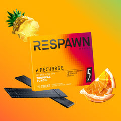 RESPAWN by RAZER close-up of a single gum piece highlighting fresh flavor benefit