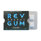 REV polar mint front packaging showing compact 12-pack for easy energy