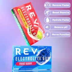 REV close-up of gum texture highlighting soft pleasant chew