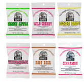 Rex Claeys front packaging showing six-flavor assortment and vintage look for gifting