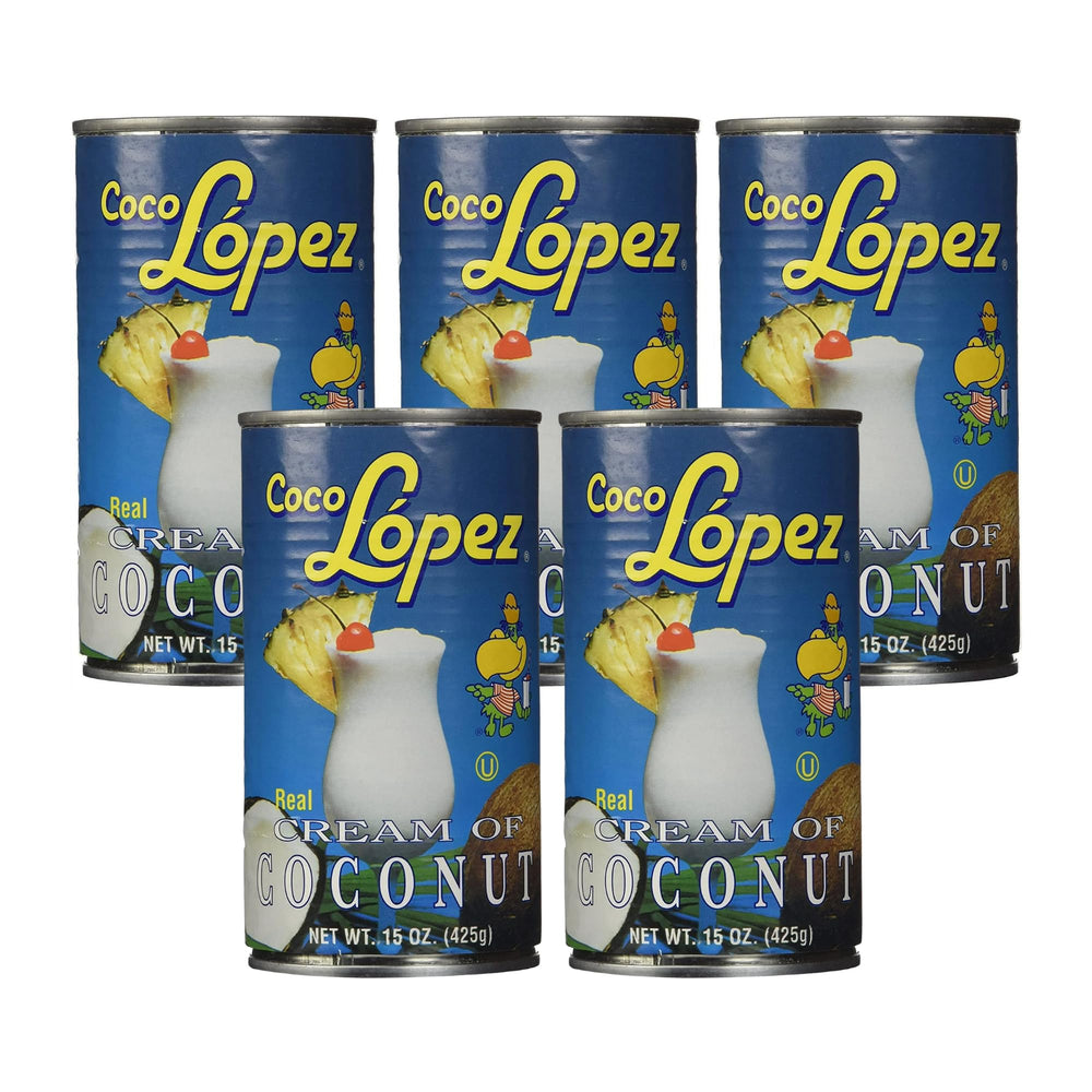 Rex cream of coconut front can showing packaging and easy pour benefit