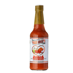 Rex Marie Sharp front label showing authentic Belizean hot sauce and clear ingredient promise