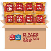 Rice-A-Roni front packaging showing box and single-serve cups for easy serving
