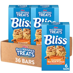 Rice Krispies Treats Bliss front packaging showing six-box set and product branding for easy selection