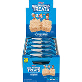 Rice Krispies Treats front of box showing contents and convenience