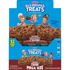 Rice Krispies Treats visible chocolate chunks offering rich cocoa pockets