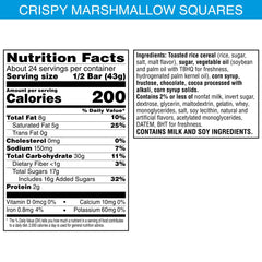 Rice Krispies Treats single unwrapped bar highlighting ready-to-eat convenience