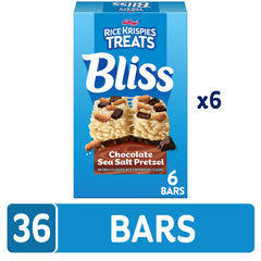 RICE KRISPIES TREATS candied sea salt pretzel topping adds salty crunch