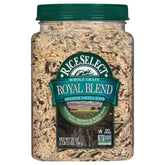 RiceSelect jar front view showing Royal Blend label and resealable lid for pantry convenience