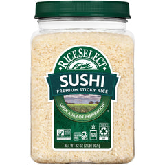 RiceSelect front jar showing clear packaging and easy storage benefit