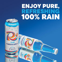 Richard's Rainwater can top close-up highlighting pull-tab and purity benefit
