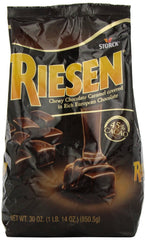RIESEN front packaging showing three 30-ounce bags and bulk convenience